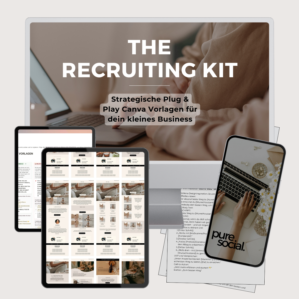 Recruiting Funnel Kit – 30 Social Media Vorlagen für mehr Bewerber